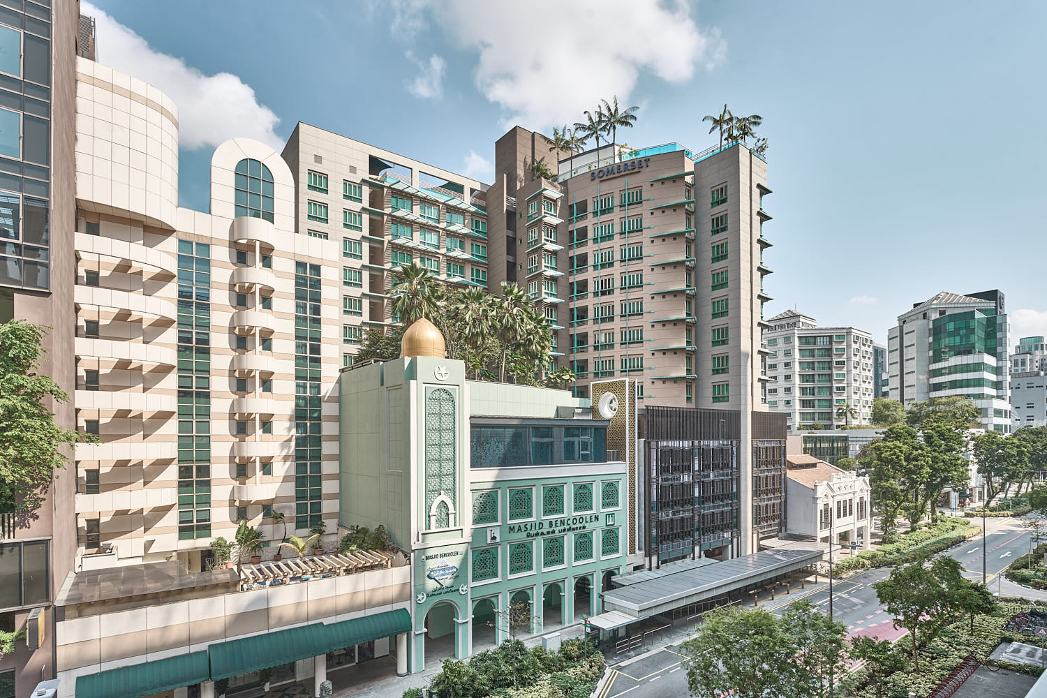 Skyline view of Ascott Singapore, highlighting its prime location in the city.