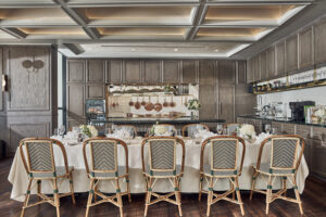 Chef's Table at Capella Hotel with elegant decor for private dining.
