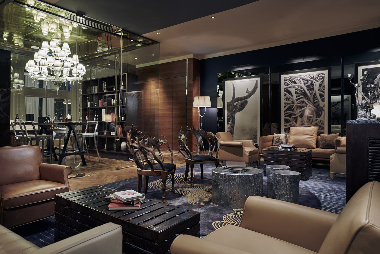 Private wine reserve at Stags' Room, part of JW Marriott Singapore, showcasing premium labels from France, Italy, and beyond.