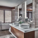 Exquisite bathroom design at Marriott Hotel Singapore, featuring a double vanity, spa-like atmosphere, and high-end fixtures.